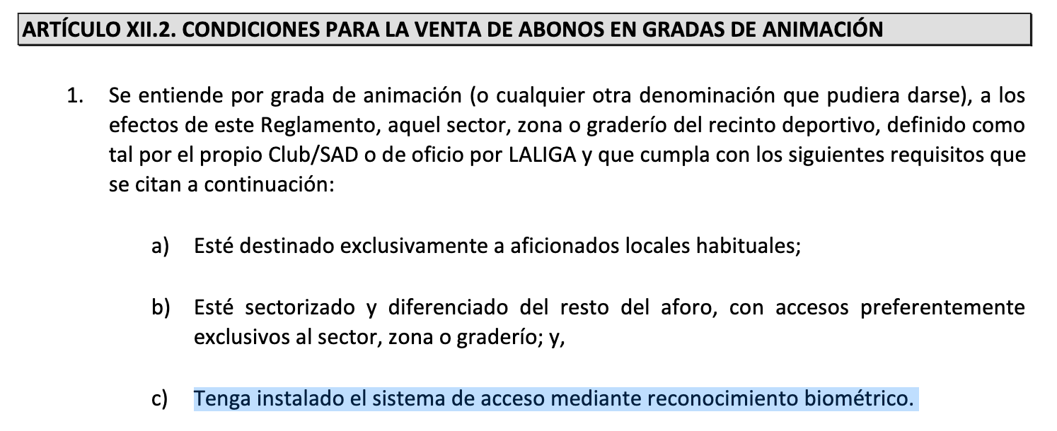 Datos biométricos para el control de accesos