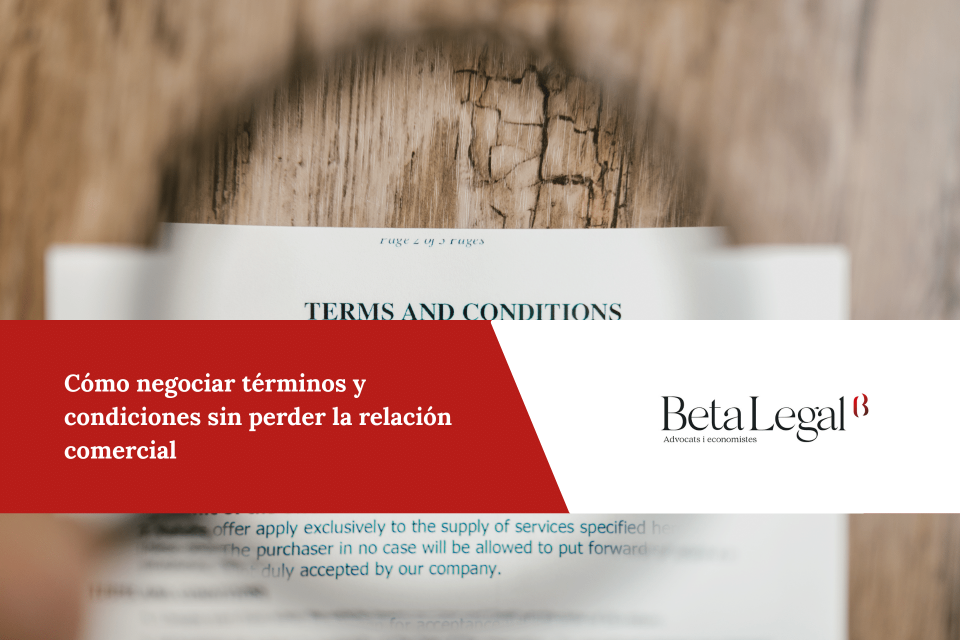 negociar términos y condiciones